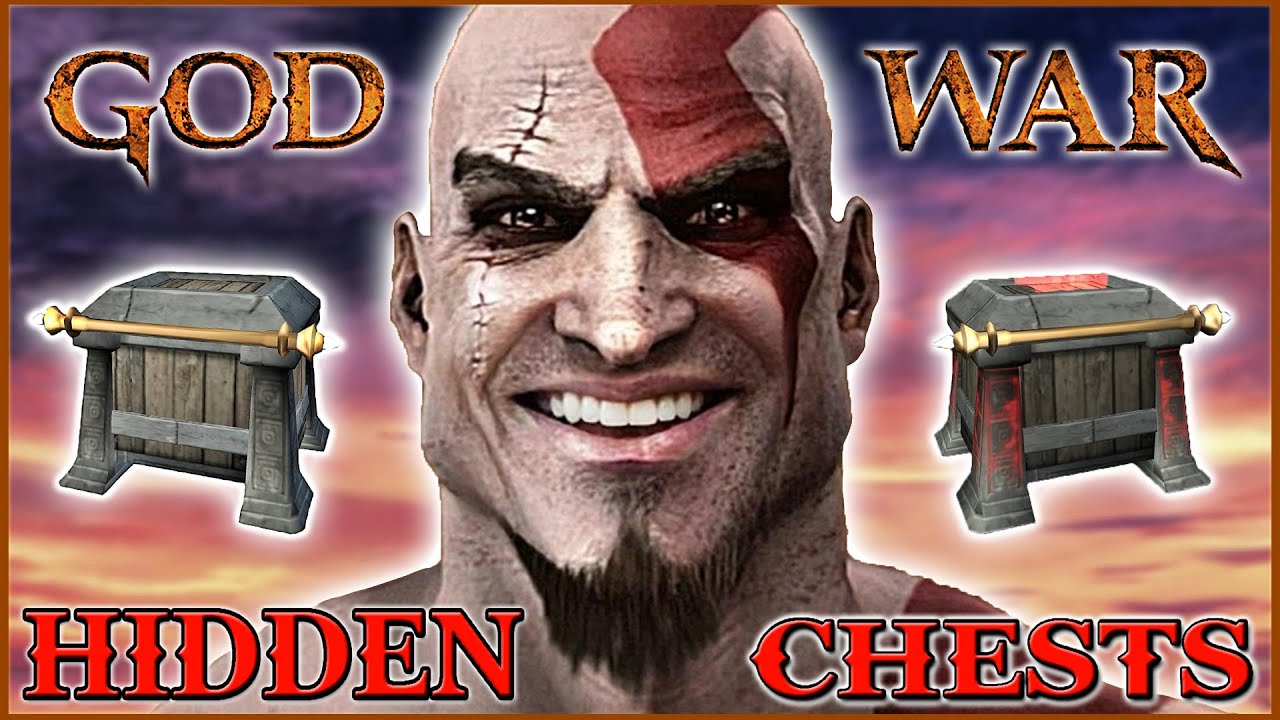 God of War 1 — Расположение всех скрытых сундуков: Глаза Горгоны / Перо Феникса / Красная сфера