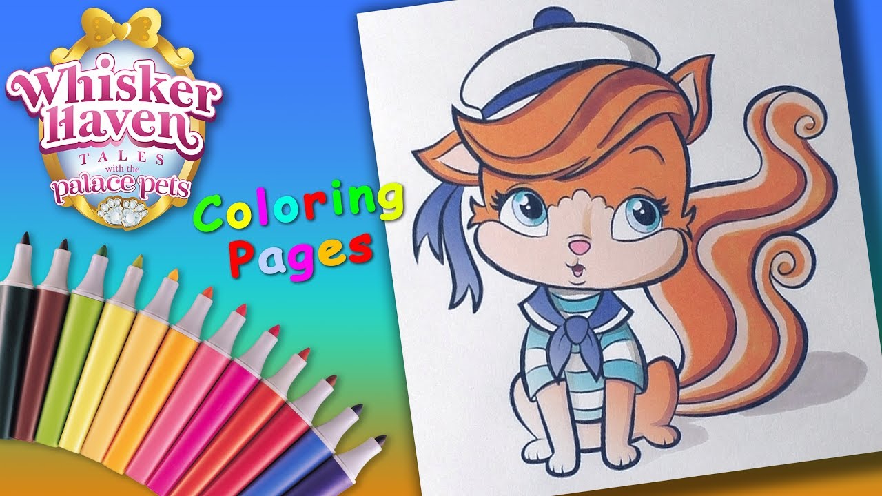 Whisker Haven Tales with the Palace Pets Coloring #forKids Ariel’s kitten Treasure Coloring for Girl