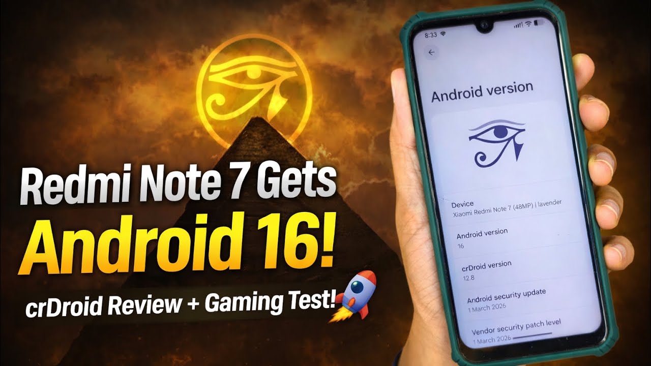 Обновление Redmi Note 7 до Android 16! 😱 Полный обзор crDroid v12.8 🔥