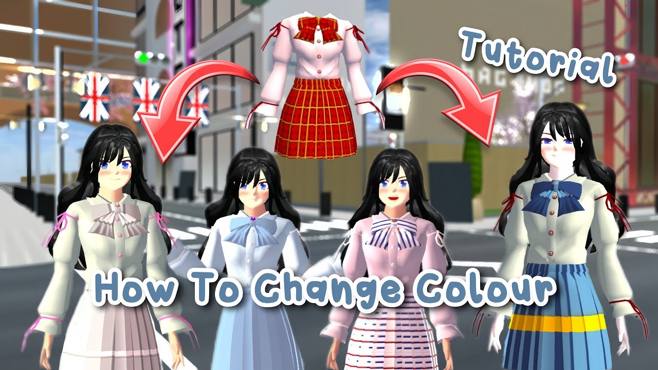 Как изменить цвет платья: пошаговое руководство || Sakura School Simulator