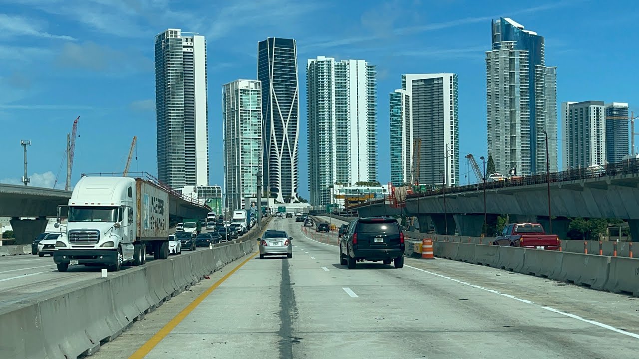 “The Dolphin Expressway” Miami Florida - Airport To Beach In 13 Minutes!