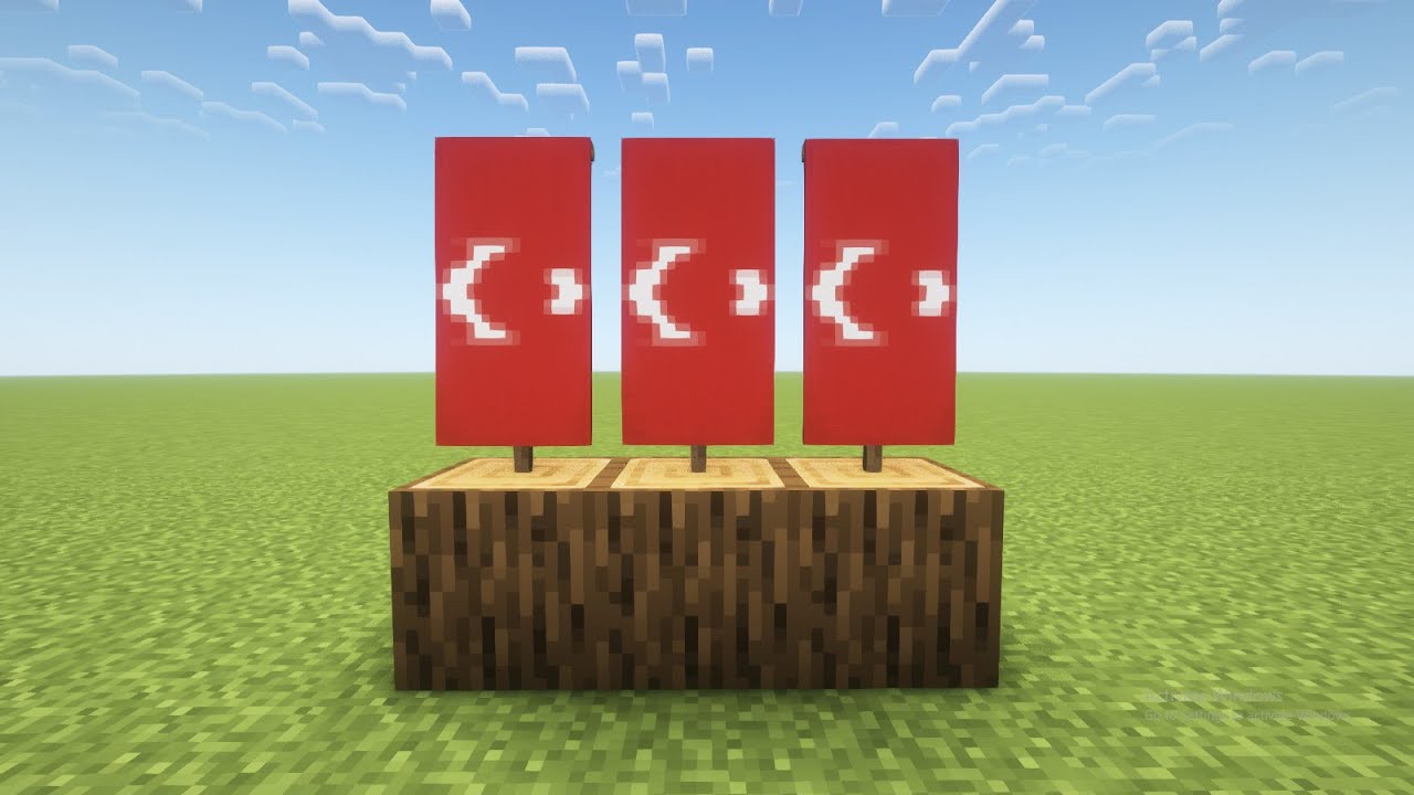 How To Make Turkey Flag Banner In Minecraft