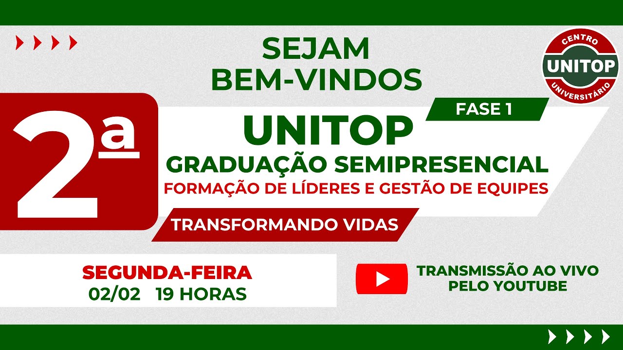 Formação de Líderes e Gestão de Equipes -Aula 2|Fase1|Sala 1|UNITOP Graduação Semipresencial