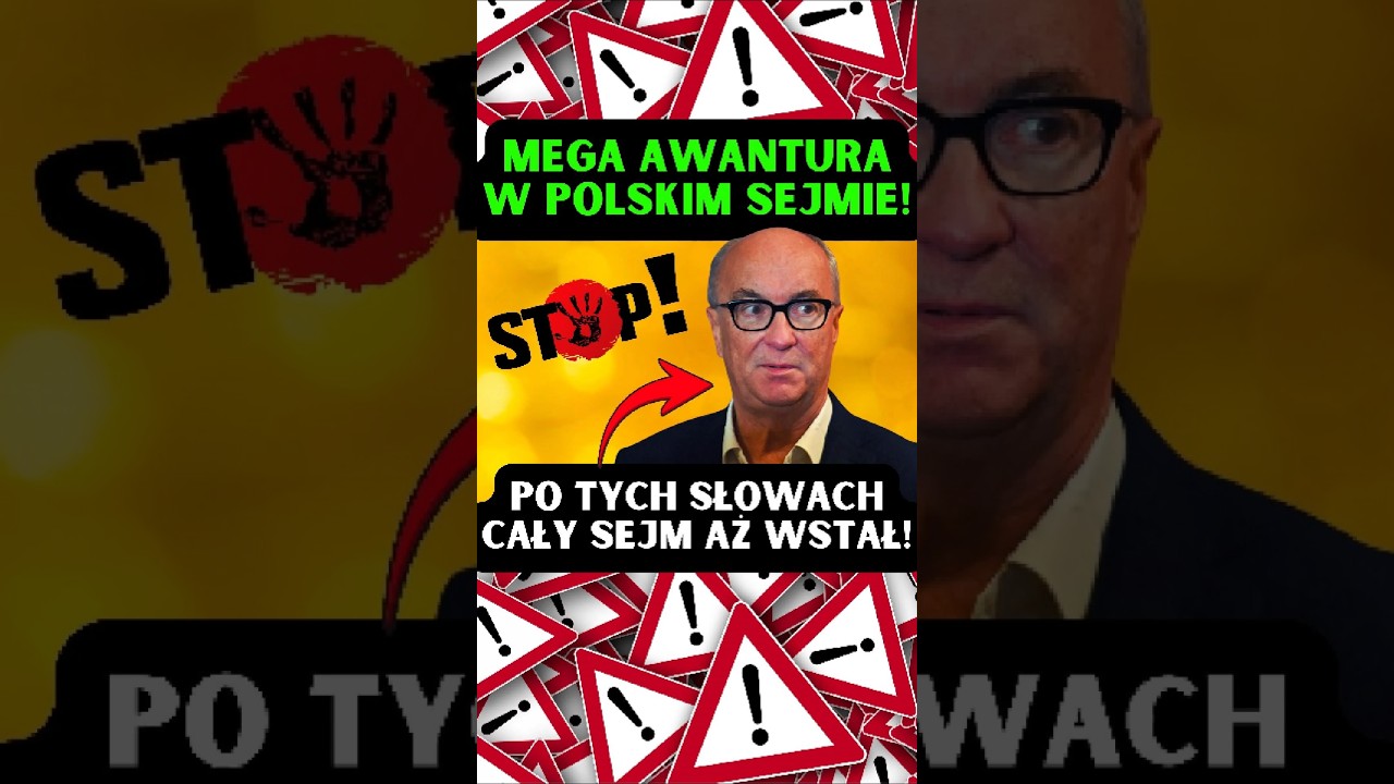 MEGA AWANTURA W POLSKIM SEJMIE! PO TYCH SŁOWACH CAŁY SEJM AŻ WSTAŁ!