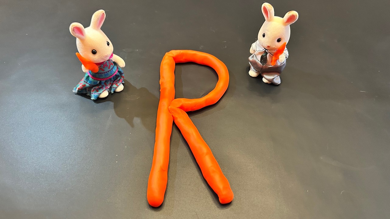 GUESS THAT LETTER! R 🧡🐰🚀#playdoh #preschoollearning #letters