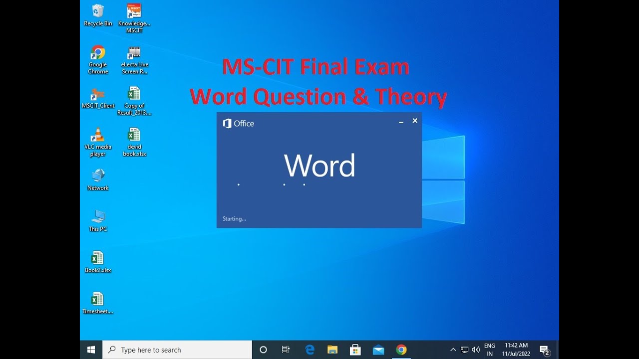 MSCIT Final Exam || Word Question Answer