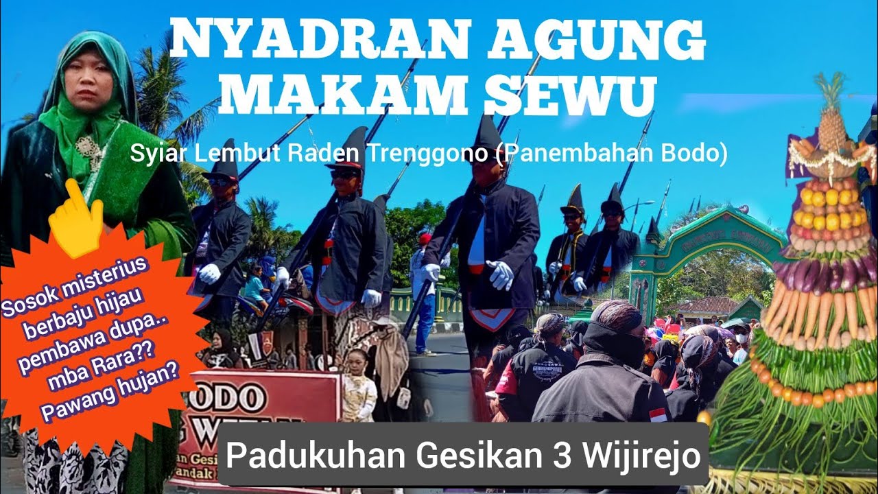NYADRAN AGUNG MAKAM SEWU 2026,siapa yang berbaju hijau dengan dupa ditangan? Bantul Jogjakarta
