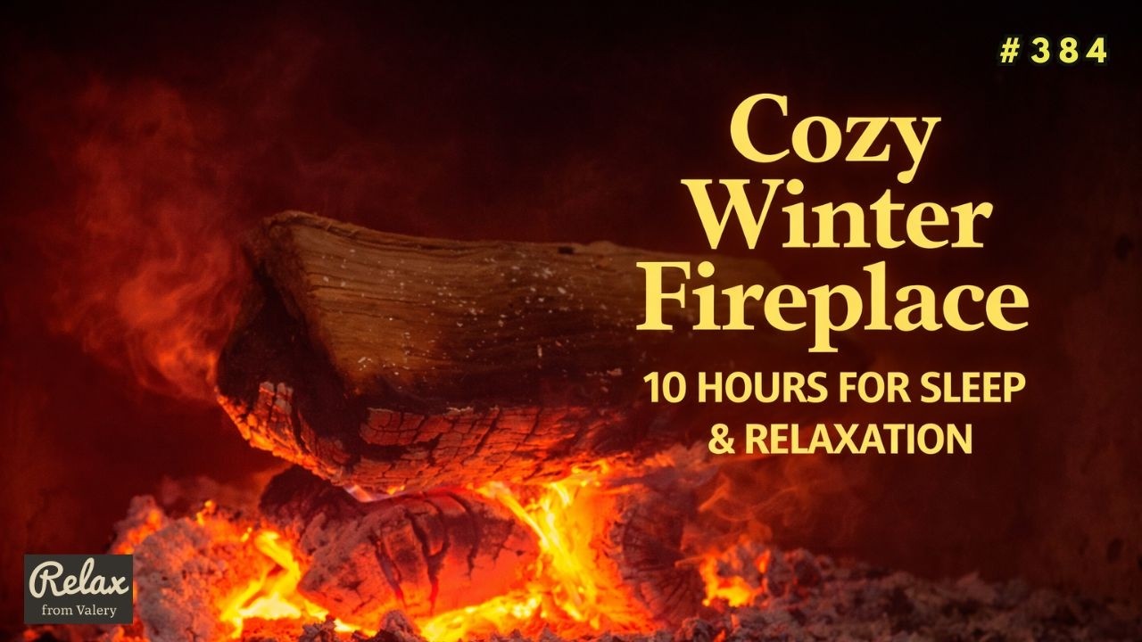 Cozy Winter Fireplace – 10h Relaxing Fire Sounds
