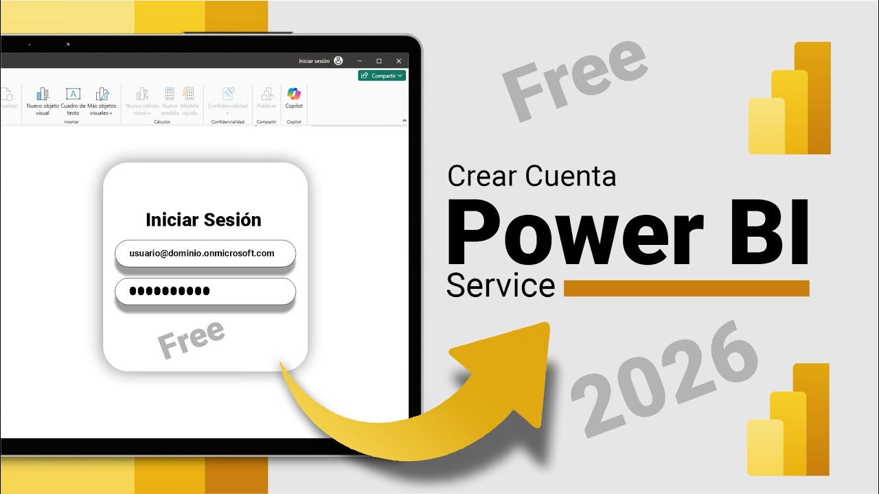 Cómo crear cuenta 👉🏻 Power BI Service 2026 👈🏻 FREE y paso a paso