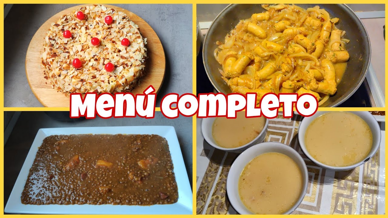 MENÚ COMPLETO ECONÓMICO! COMIDA, CENA Y POSTRE PARA 7 PERSONAS!