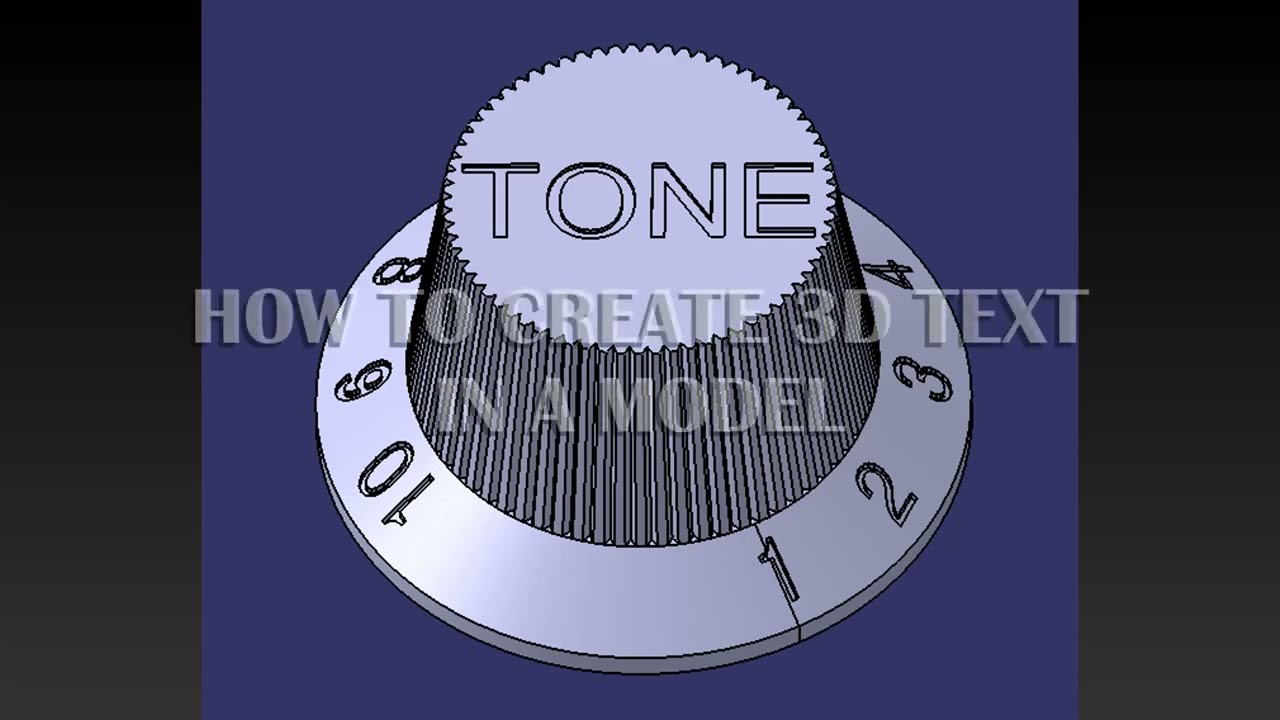 HOW TO CREATE 3D TEXT IN MODEL Catia V5 