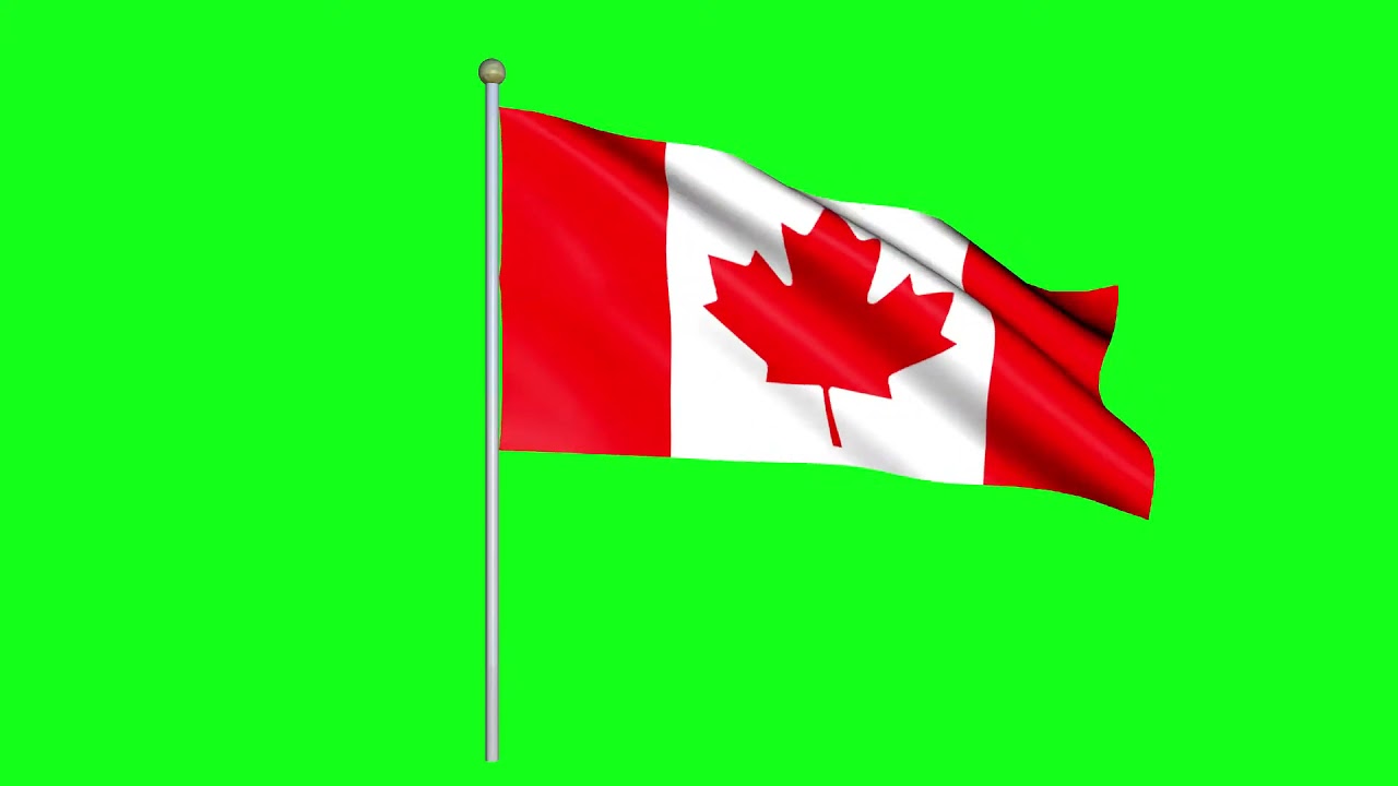 Canada Flag 6 | Green screen 4K HD  Video | Animated YouTube | No Copyright | Royalty-Free
