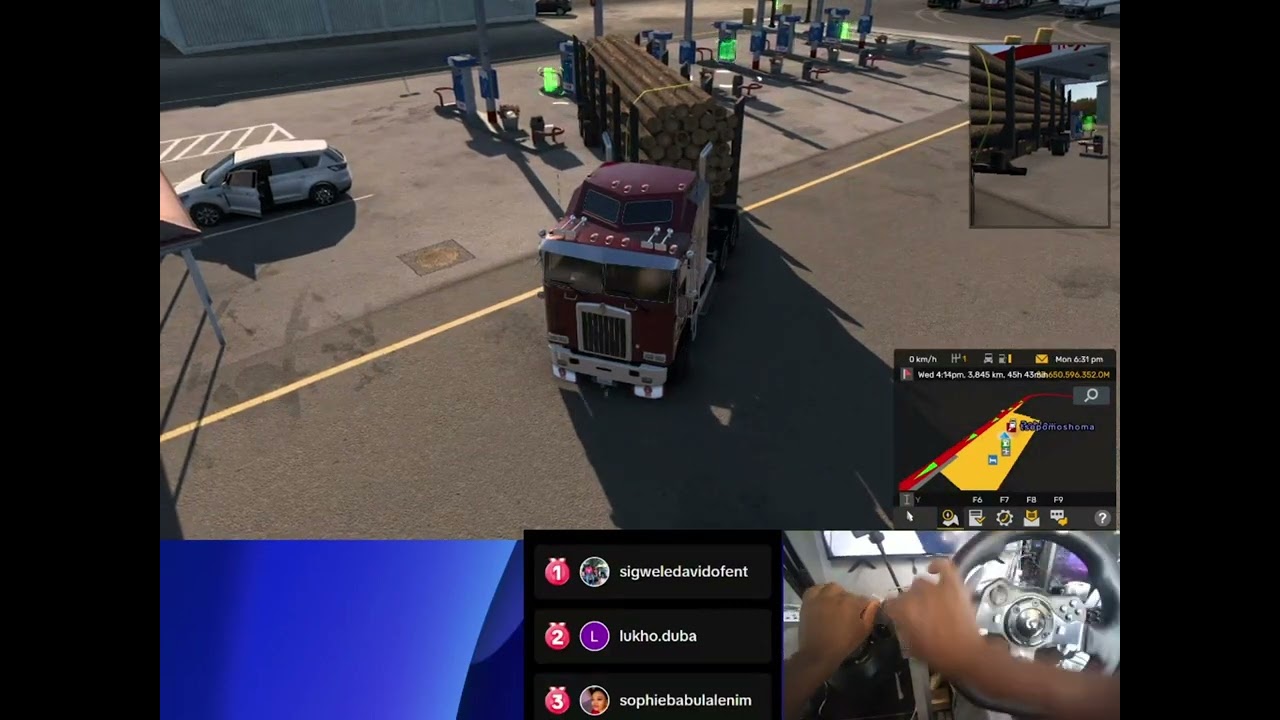 american truck simulator / ets2 reverse competition with friends