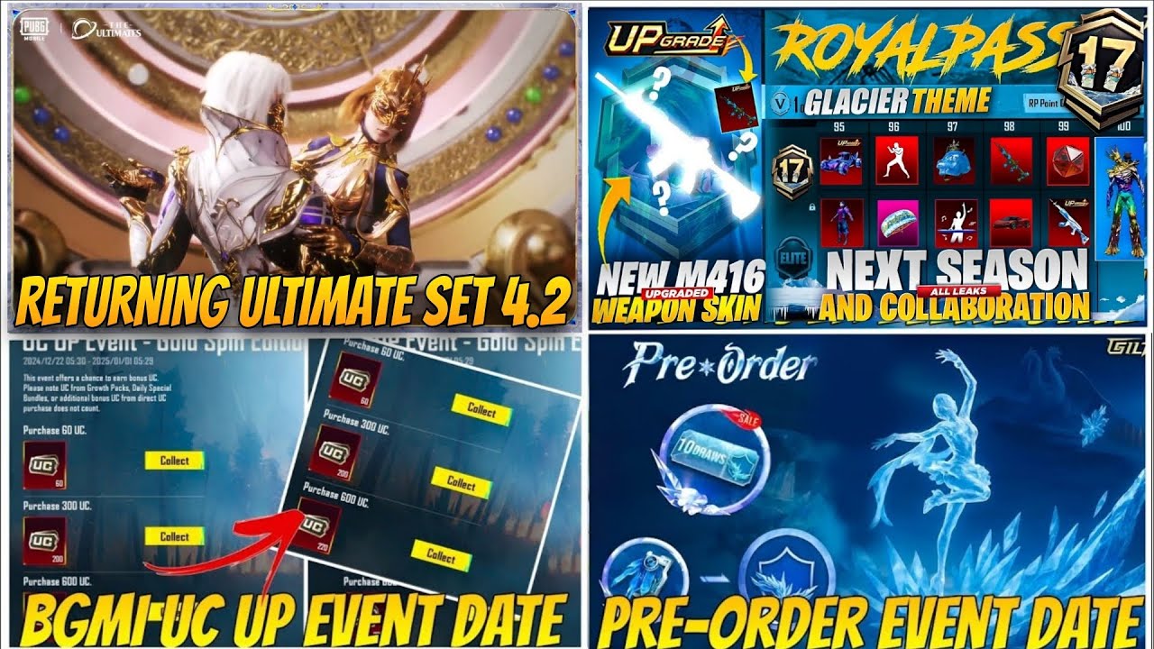 😱 OMG! BGMI 4.2 LEAKS! RETURNING ULTIMATE SET | PRE-ORDER EVENT DATE | A17 ROYAL PASS| NEXT UC EVENT