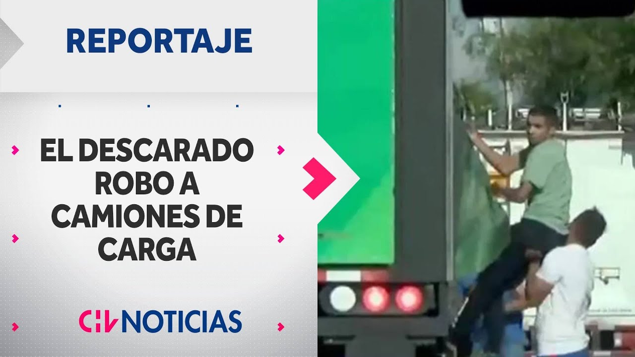 Rajan las lonas y lanzan los productos: Así es el descarado robo a camiones de los gatos de Renca