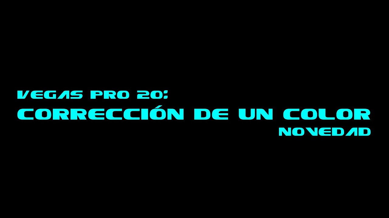 Vegas Pro 20: Corrección de un color.