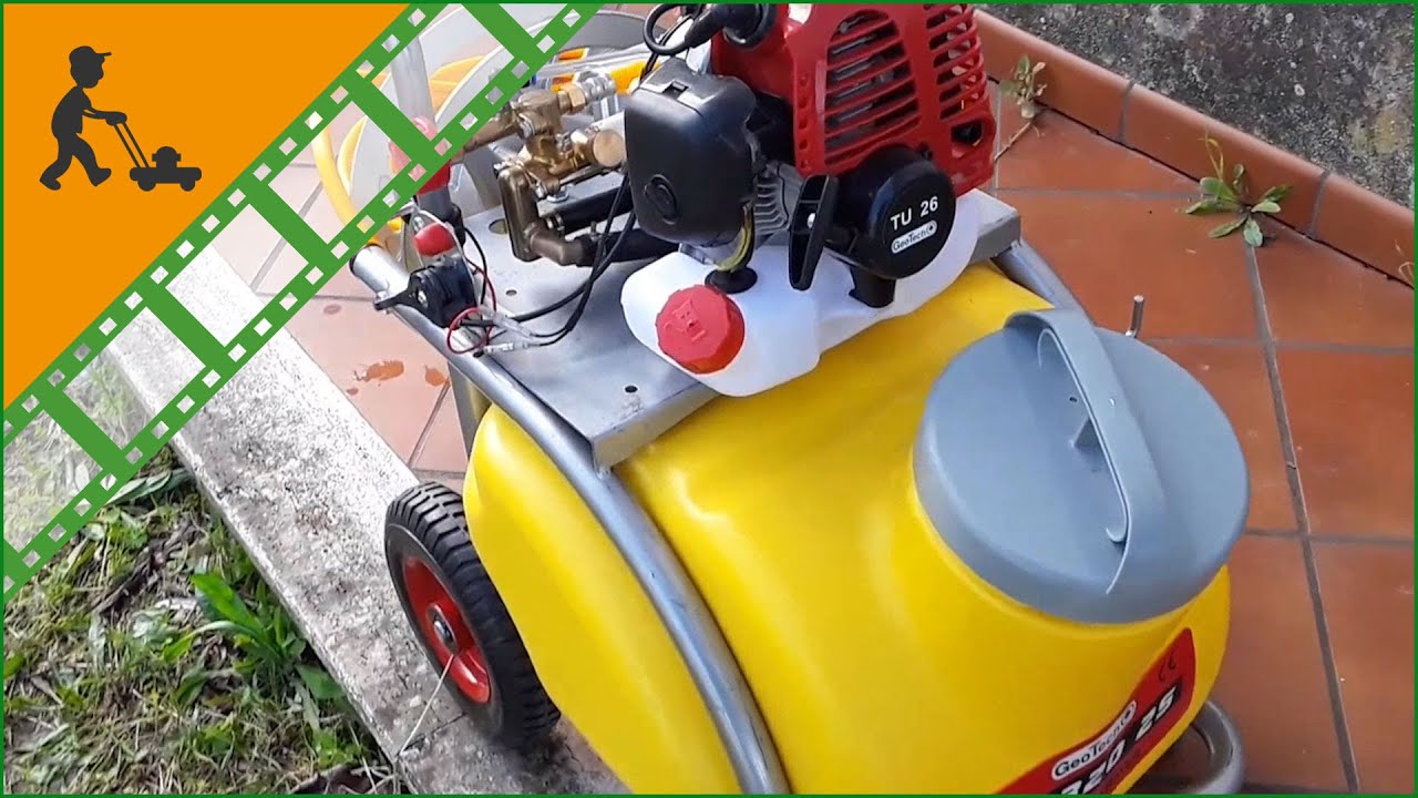Carretilla fumigadora de gasolina GeoTech SP 320 2S ALU 2 tiempos de mezcla