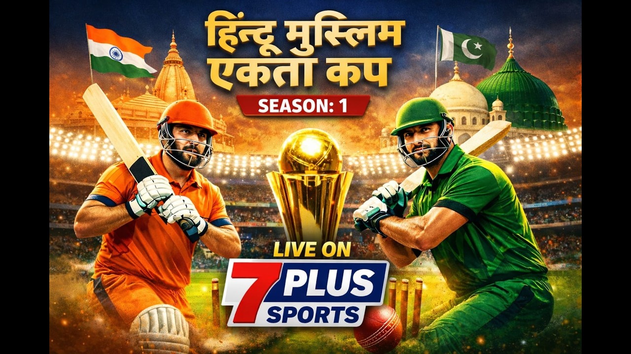 हिन्दू मुस्लिम एकता कप LIVE ON 7 PLUS SPORTS एकडारा 7 plush sports