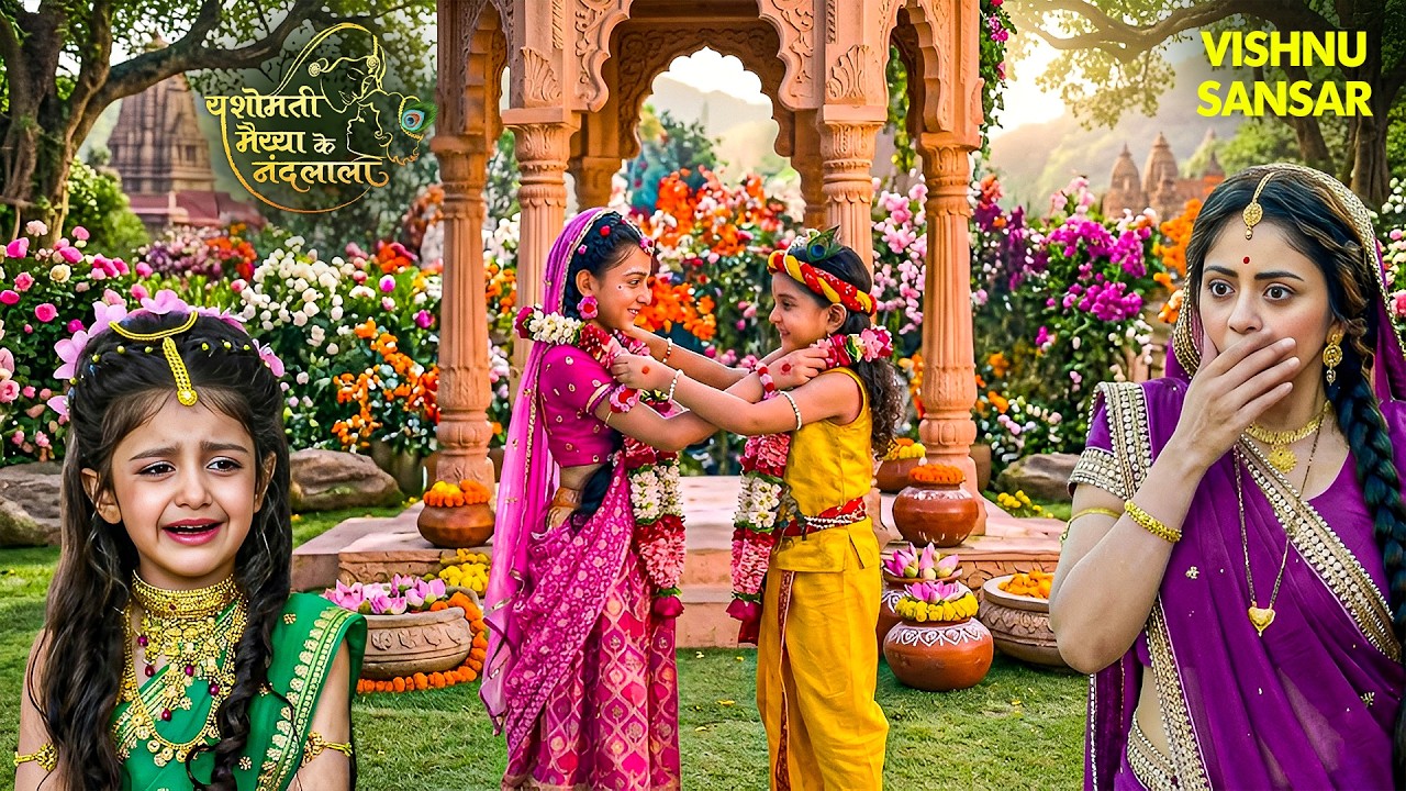 चोरी छुपे कान्हा और राधा रानी ने की शादी | यशोमती मैया के नंदलाला | Vishnu Sansar | Krishna Leela