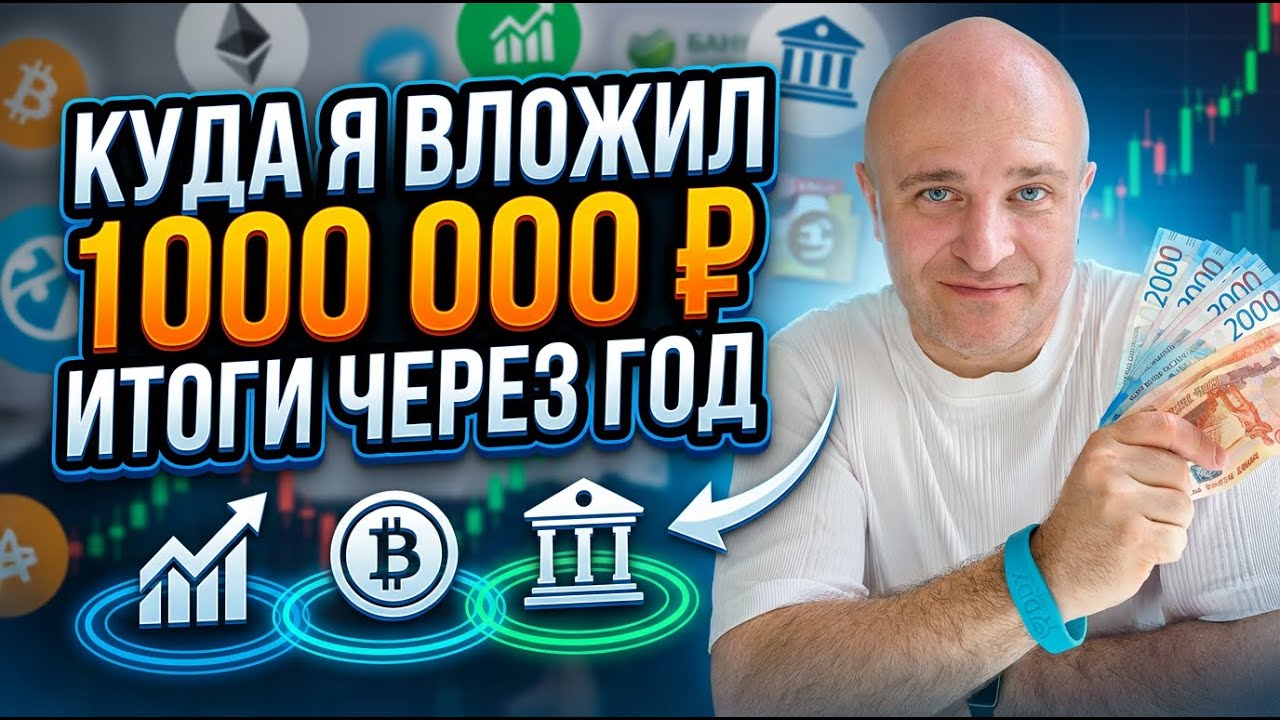 1000 000 ₽ на 5 частей: Вклады, Фондовый рынок, Крипта,  и...ОШИБКИ