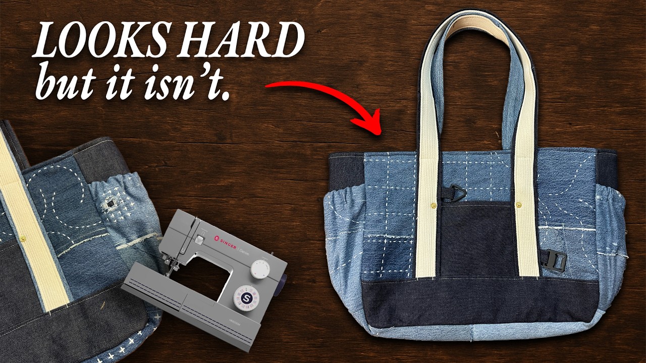 This Industrial Tote Bag Looks Complicated… But It’s Actually Easy to Sew
