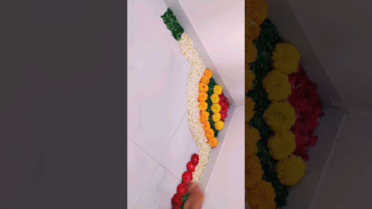 flower Rangoli designs for Diwali