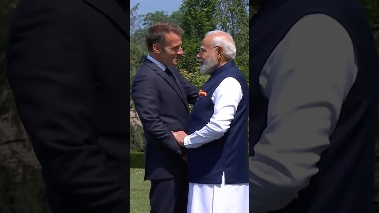 India's Modi Greeted by Macron at G7 Summit in France