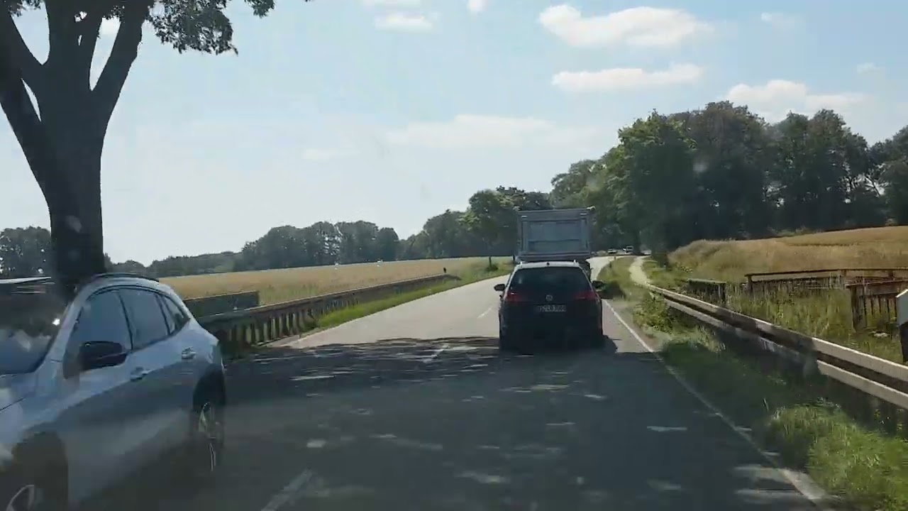 Anfahrt nach Bersenbrück im Landkreis Osnabrück in NIedersachsen in Deutschland
