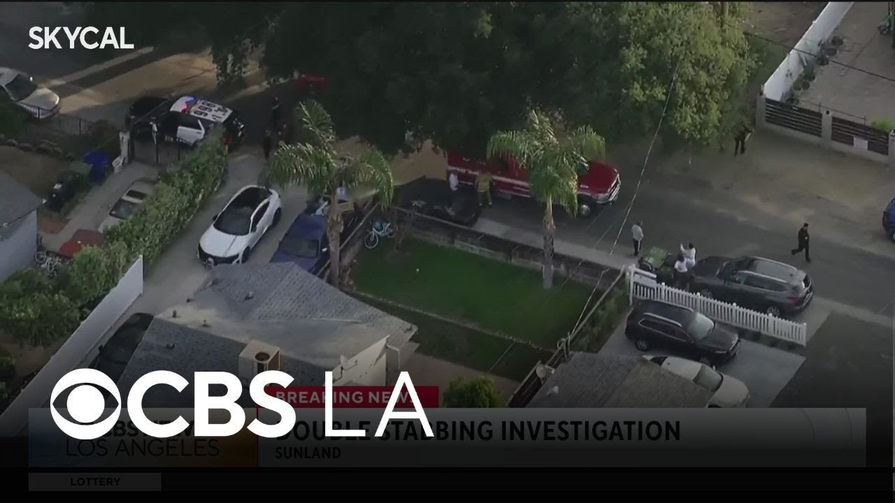 Police are investigating a stabbing in Sunland that left a man and a 10-year-old with injuries