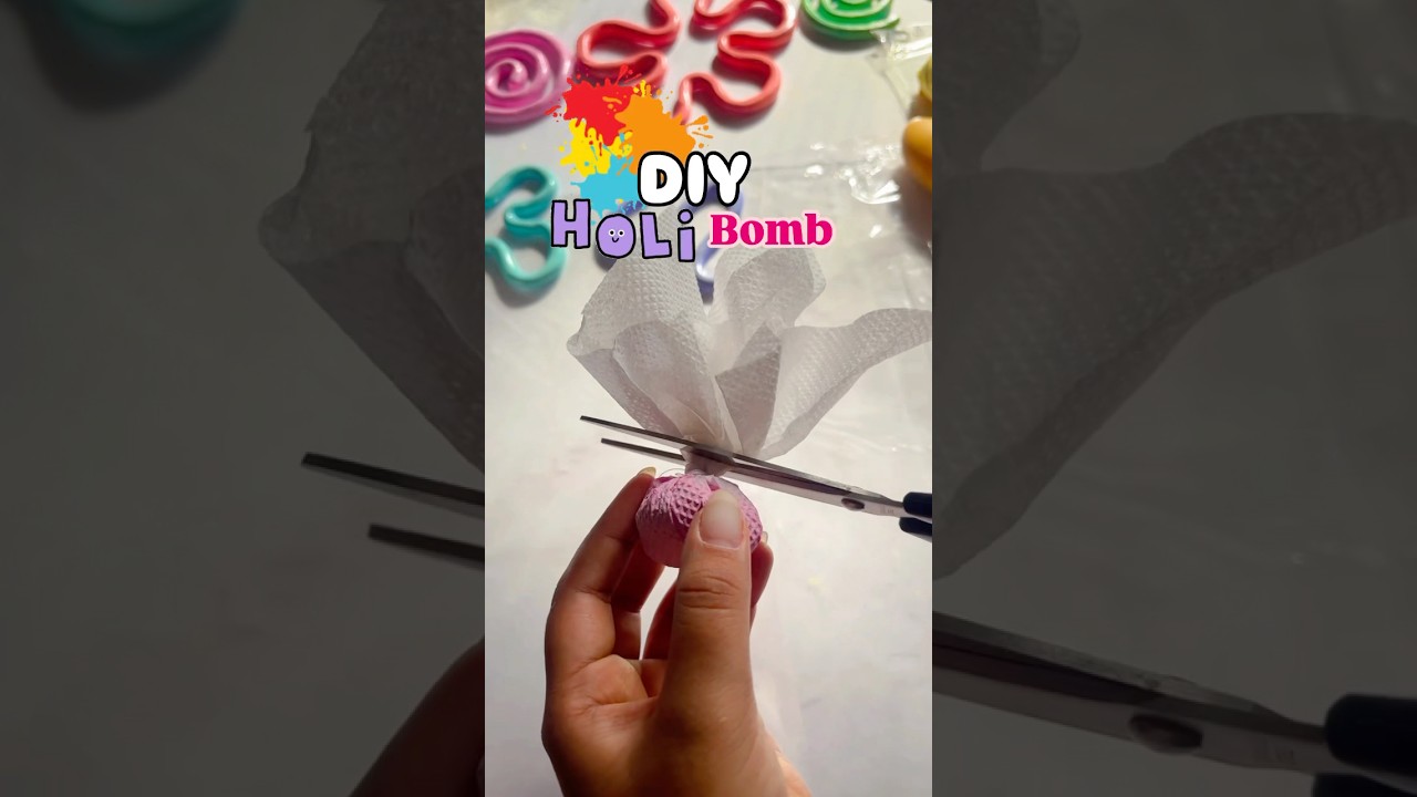 Create AMAZING Holi Prank Bomb with Tissue in 5 Min | Holi Prank #wastematerialcraft #holi #shorts
