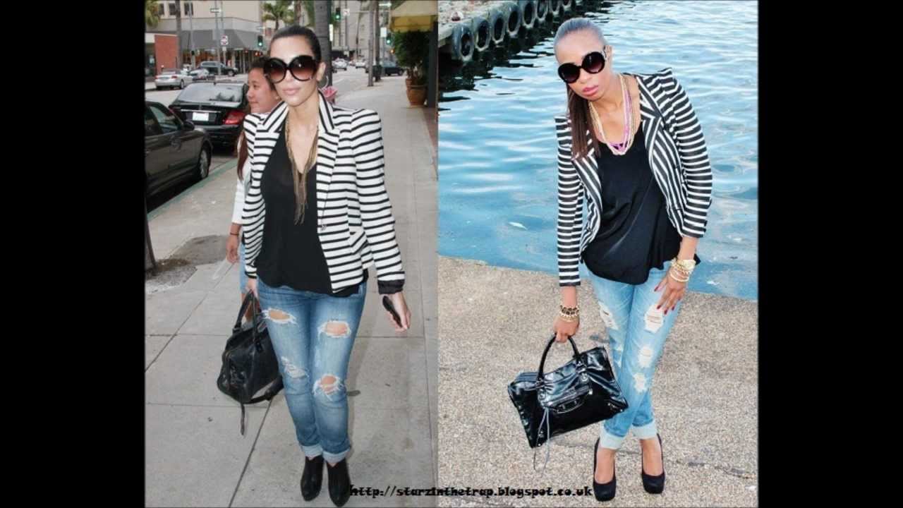 Style Steal: Kim Kardashian's Stripe Blazer