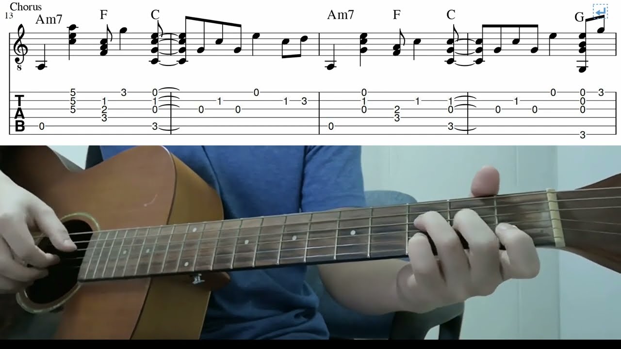 Stay With Me (Sam Smith) - Easy Fingerstyle Guitar Playthrough Tutorial Lesson With Tab