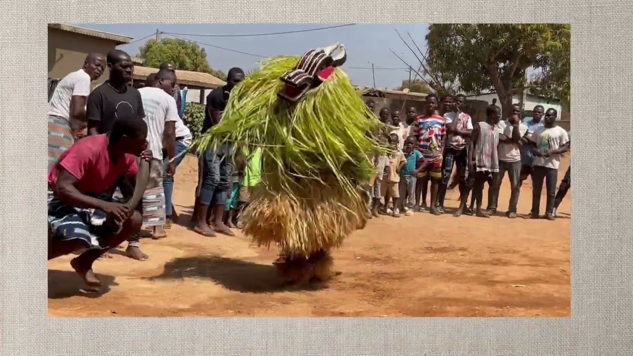 Baule tribe dances, Gbomi people, village near Tiébissou,