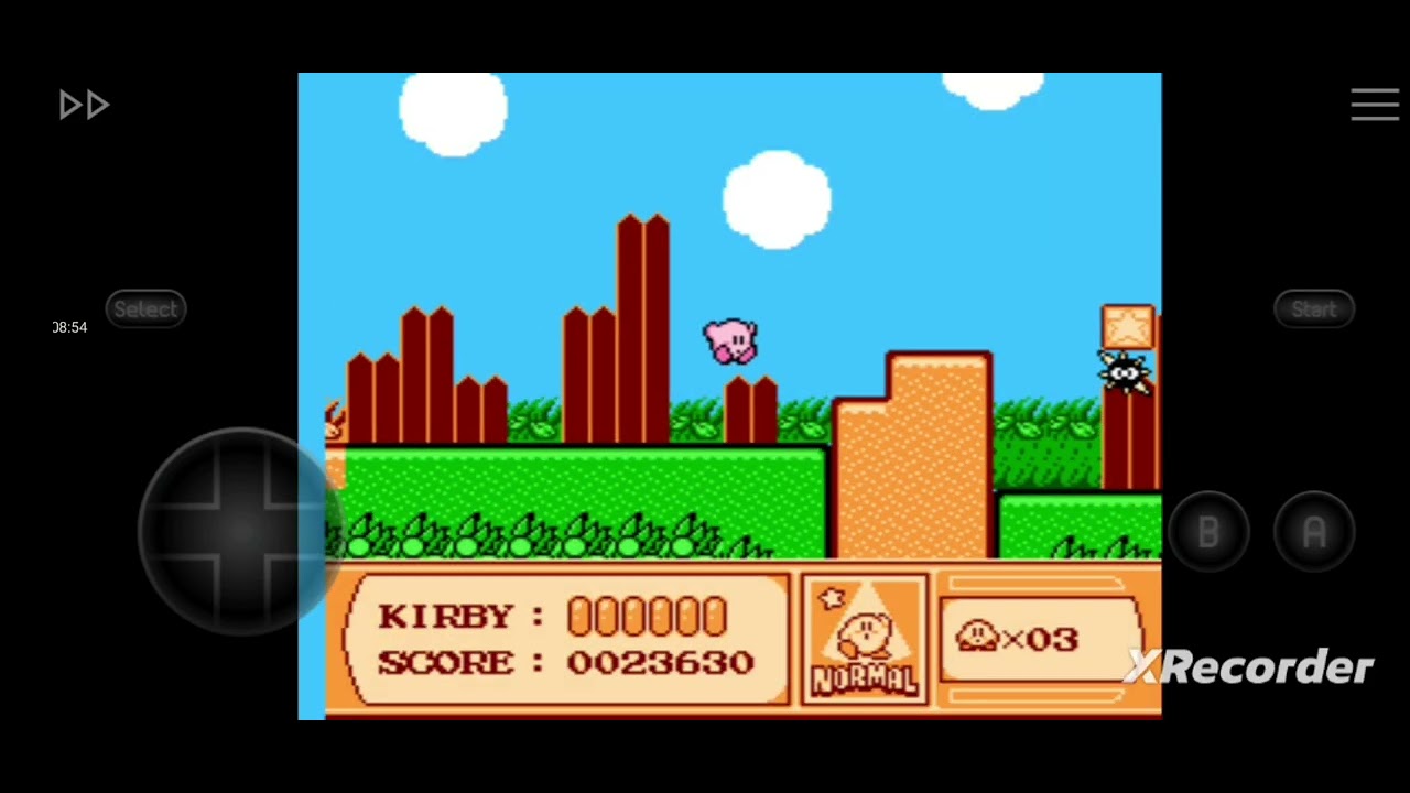 Jugando Kirby's aventure xd