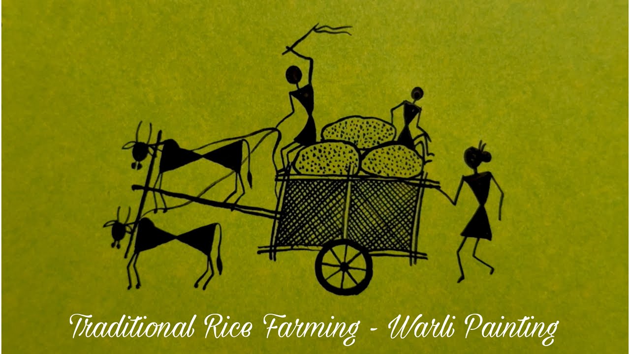 Traditional Rice Farming | Warli Painting | Warli Painting Ideas #art #painting #warliart #artwork