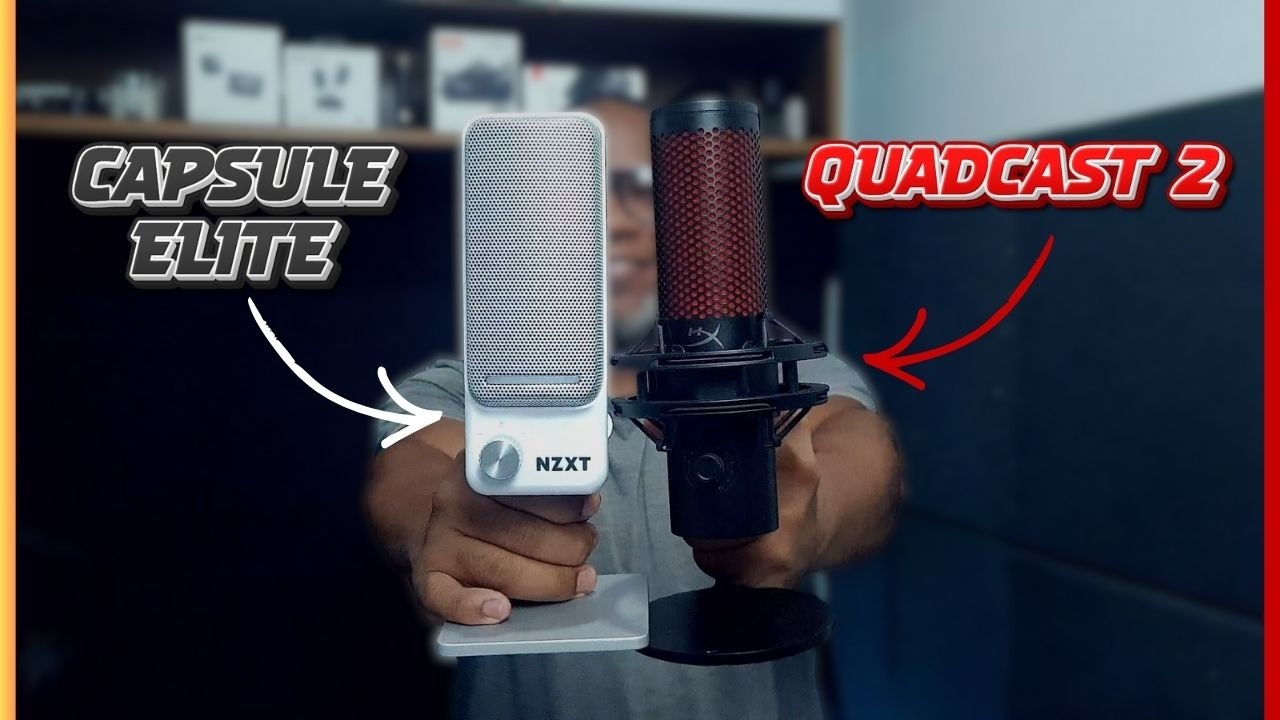 COMPARANDO os Microfones Hyperx Quadcast 2 e NZXT Capsule Elite