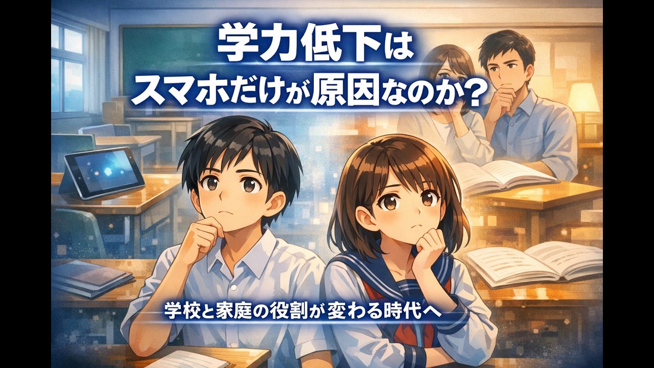 学力低下は「スマホだけ」が原因ではない――授業の変化と家庭の設計で差がつく時代へ