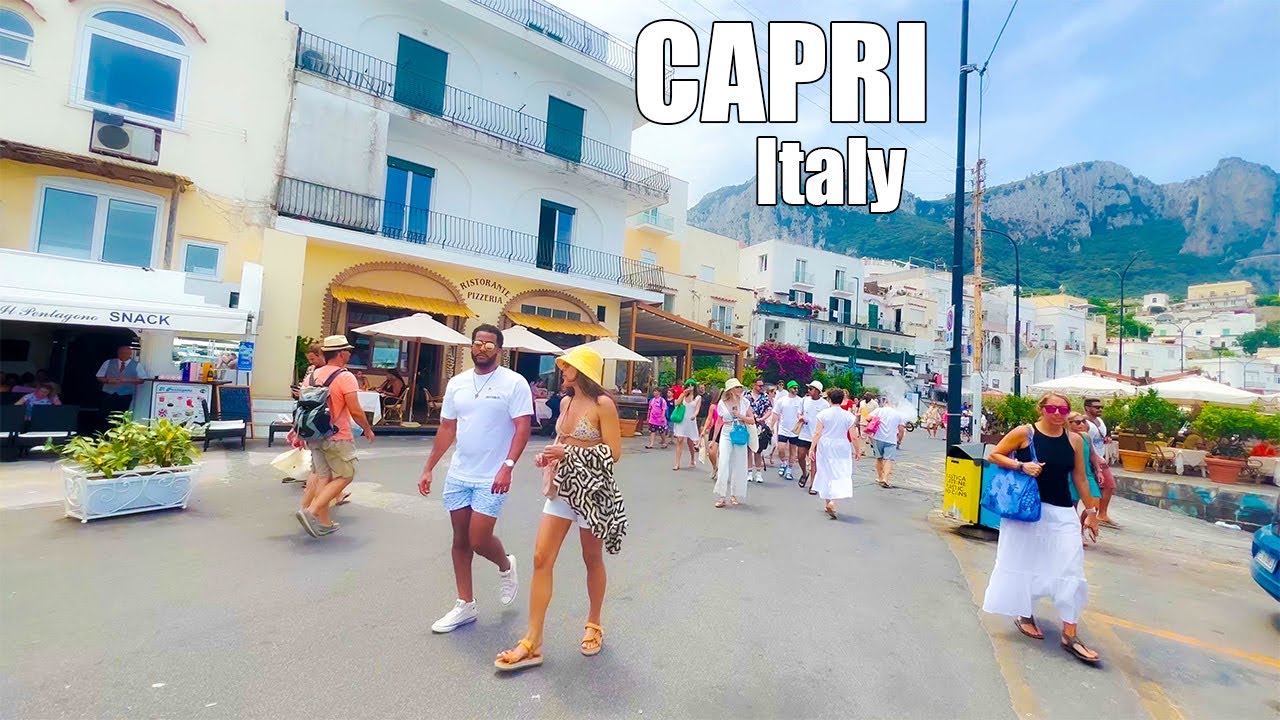 4K CAPRI Italy Walking Tour  🇮🇹  Island of Capri Italy travel Walk Amalfi Coast zone