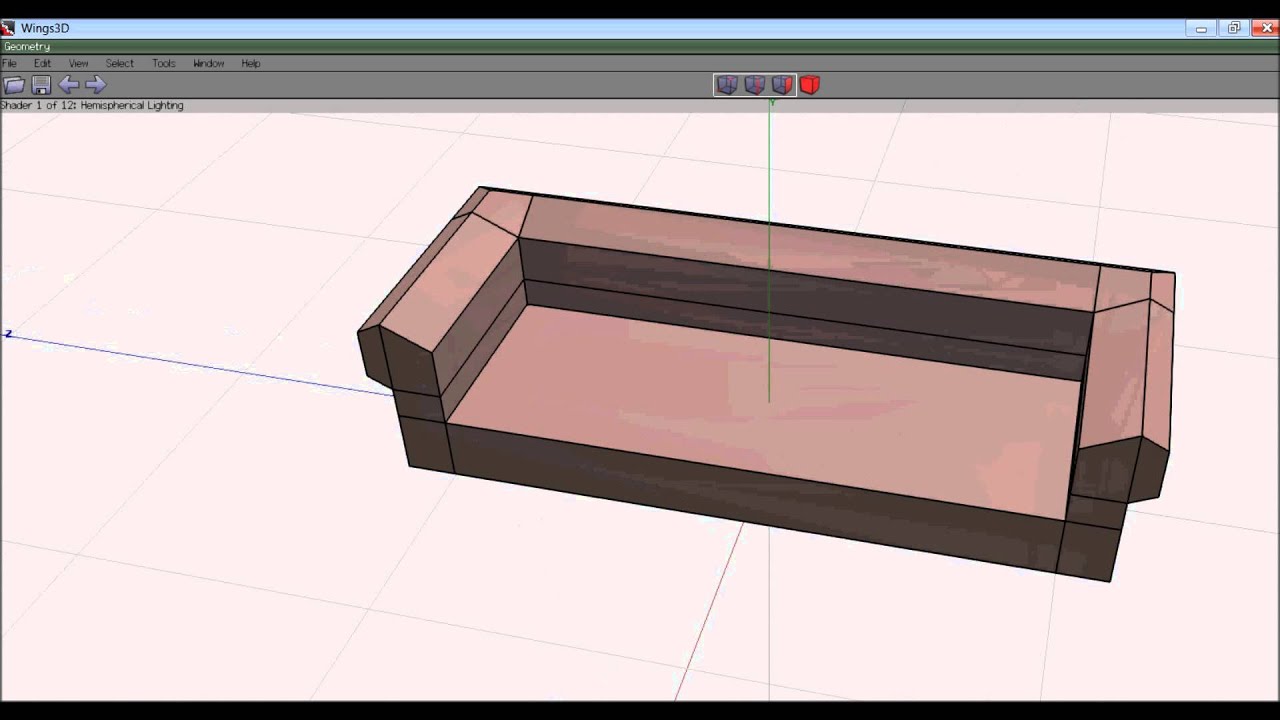 Create a Basic Sofa in Wings 3D