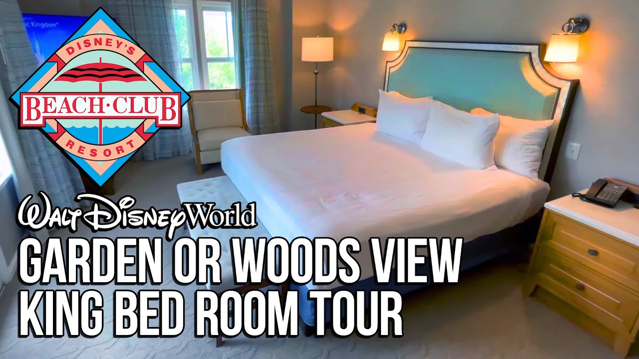 DISNEY'S BEACH CLUB RESORT: GARDEN OR WOODS VIEW KING BED ROOM TOUR