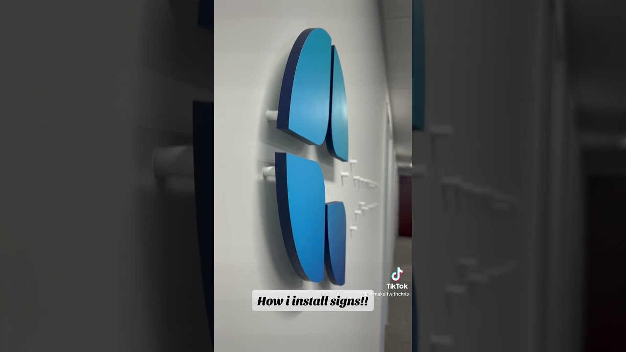 How i install office lobby acrylic signs. Sign laser cut, painted #omtech #omtechlasers #signshop