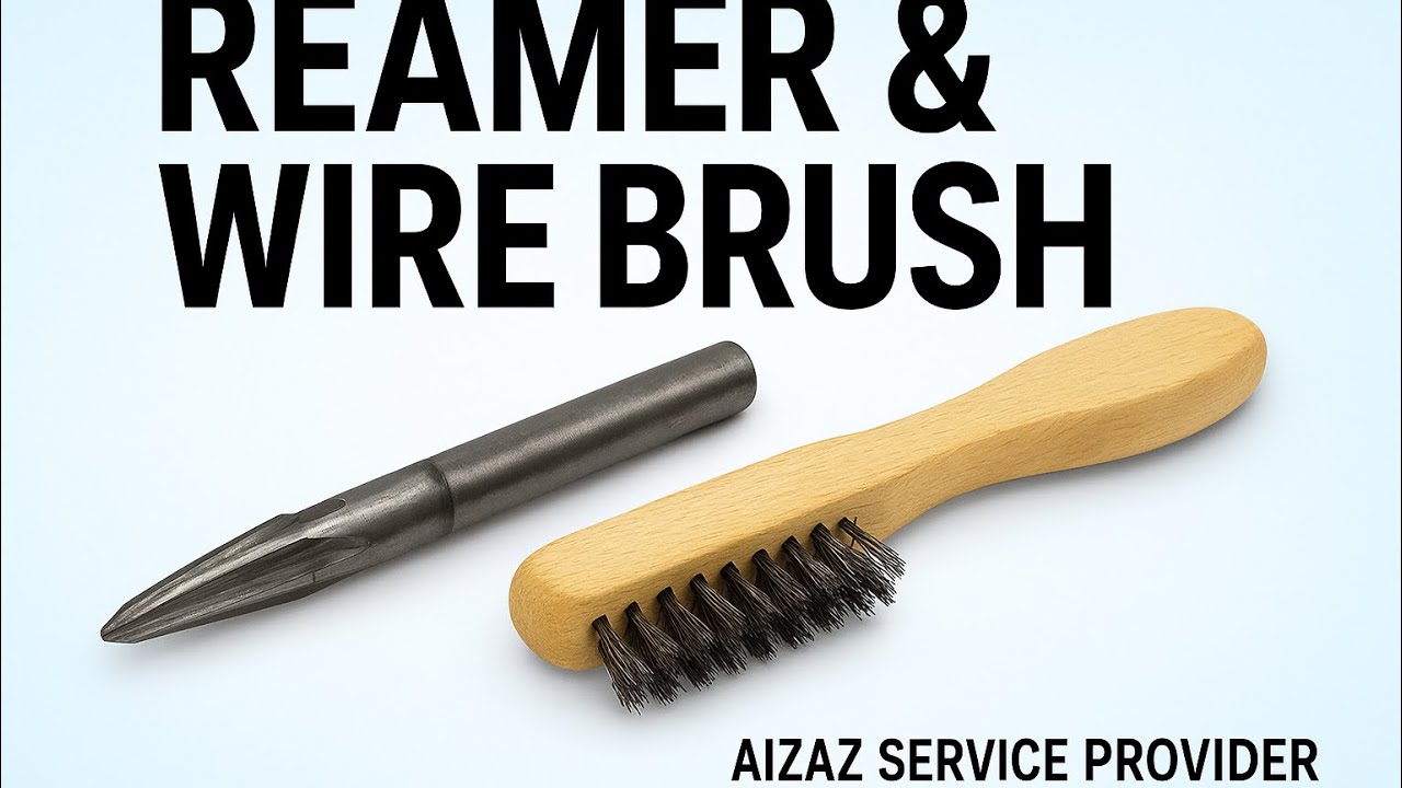 How to Use Reamer & Wire Brush | GI Pipe Preparing Before Threading | Plumbing Training