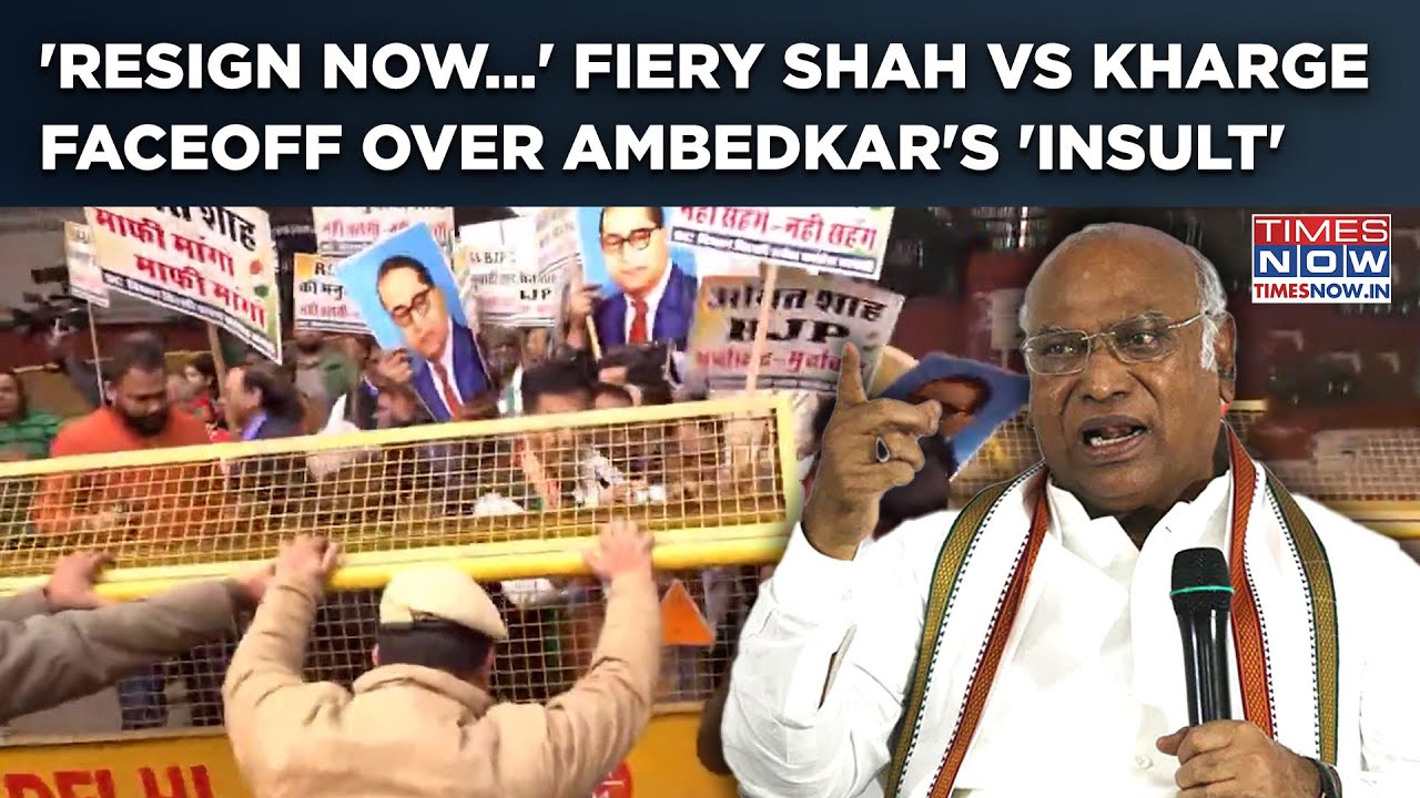Amit Shah Rips Into Congress Over 'Ambedkar Insult' Row As Kharge Asks HM To Quit, Tells Modi This