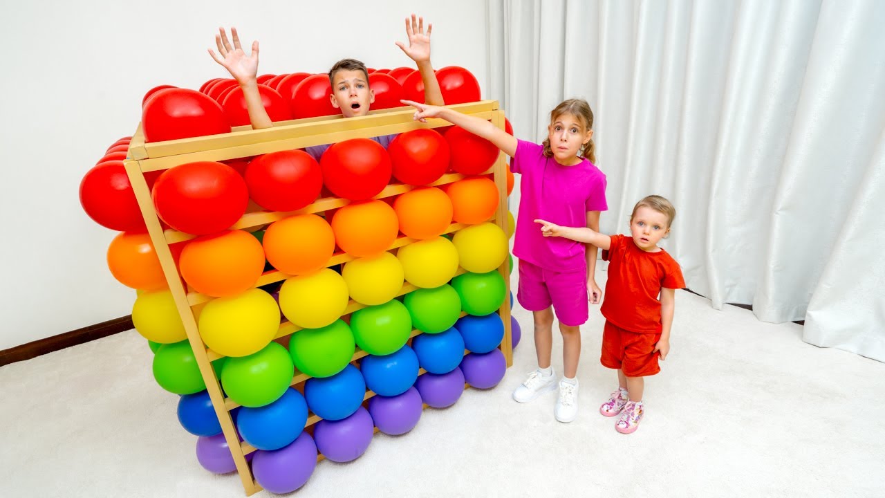 ลูกบาศก์วิเศษกับบอลลูนดอกไม้เต็มไปด้วยสีสัน! 🌈🎈