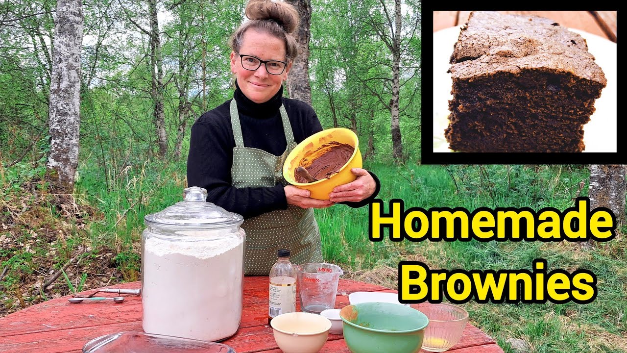BEST Homemade Brownies/ Off Grid Baking in Alaska