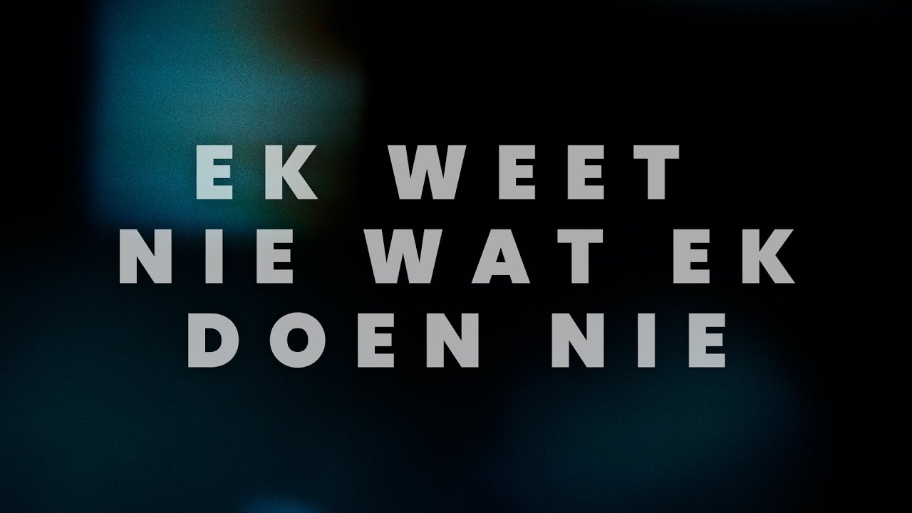 Carl Kitshoff | Ek weet nie wat ek doen nie