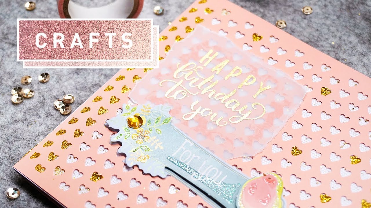 [ Crafts ] Geburtstagskarte mit action Bastelmaterial
