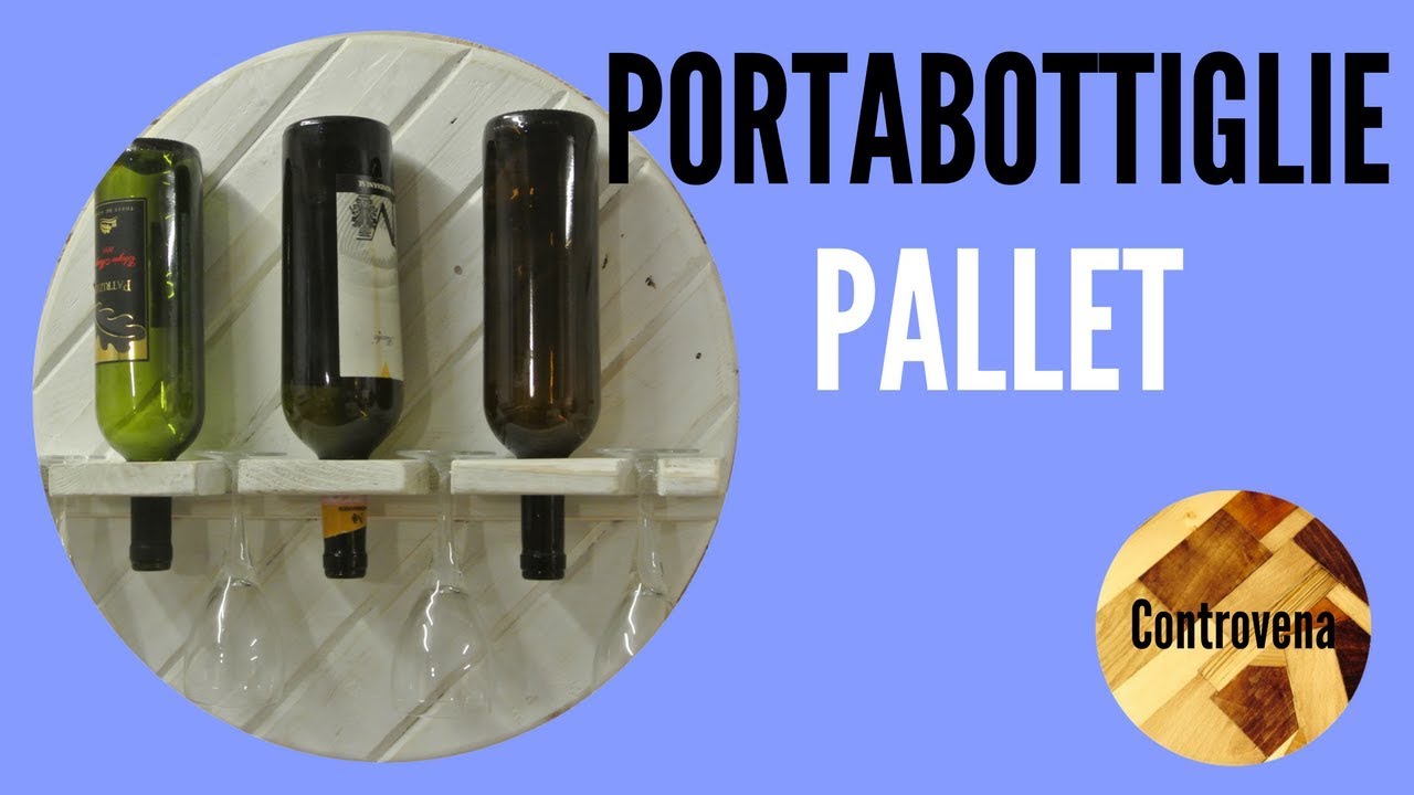 Come fare un PORTABOTTIGLIE da un PALLET - FAI DA TE