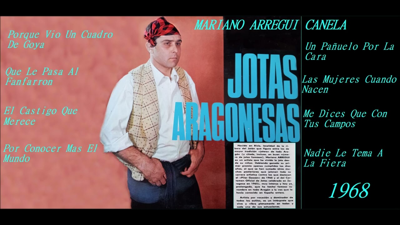 MARIANO  ARREGUI  CANELA . JOTAS ARAGONESAS .1968.
