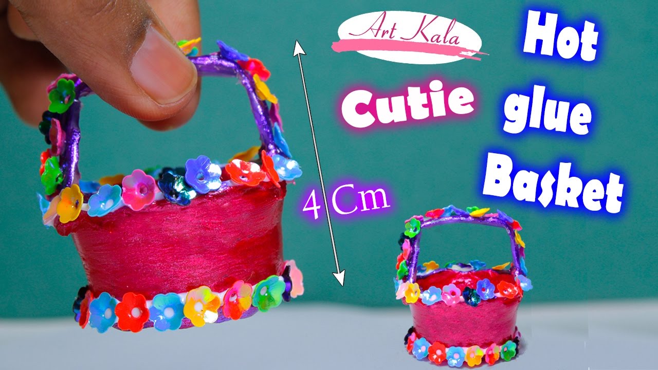 Glue gun basket | Made out of glue stick | Cutie basket | DIY | Artkala